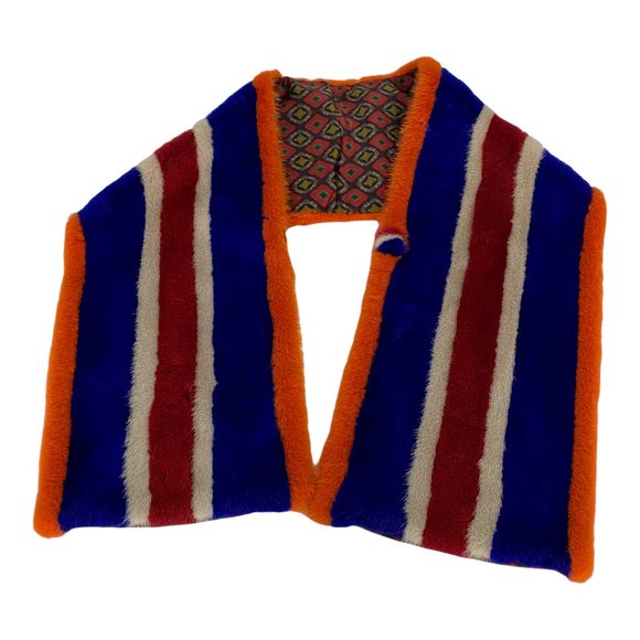 $5k RARE! ETRO Genuine Dyed Mink and Silk SHAWL WRAP STOLE SCARF 58" X 10" - Picture 1 of 9